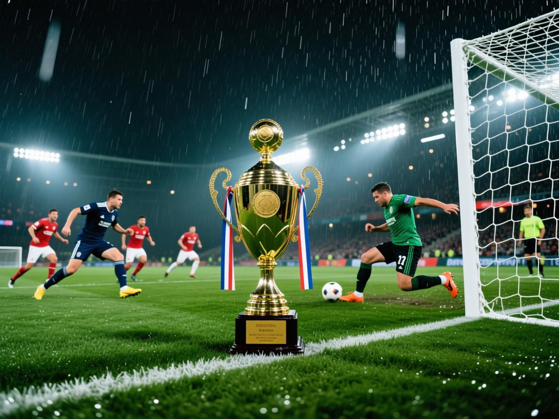 足球赛场焦点！阿根廷队对阵德国队，激战正酣，豪门对决再度上演